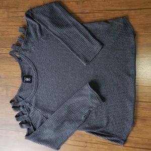 Hippie Chic Cold Shoulder Knit Top